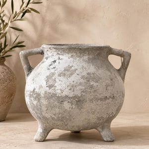 Authentic Willy Guhl Cauldron Planter | 1950s Eternit Planter