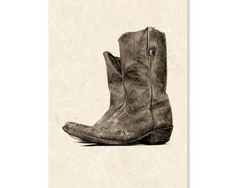 Large Western Cowboy Boots Wall Art | 40x60 Art