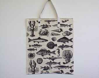 Marine Life Canvas Tote Bag