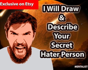 I Will Draw & Describe Your Secret Hater Person, Psychic Artist, Psychic Drawing, Artistic Psychic, Psychic Reading