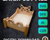 Custom Сat bed Layouts laser cutting Pet Bed laser cut file CNC Cutting Router Glowforge Svg Plan