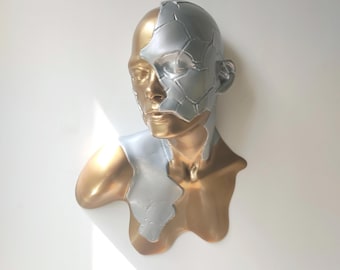 Sculpture &#39;Broken girl&#39; abstract art modern piece Human statue. Sculpture art decor Midcentury wall art