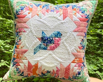 Quilt Pillow / Quilted Pillow Cover / Patchwork Pillow / Home Decor / Decorative Pillow / Quilted Pillow / Quilted Pillow Case