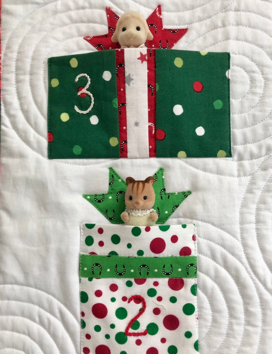 Christmas Quilt Calendar Quilt Advent Calendar Appliqué Etsy