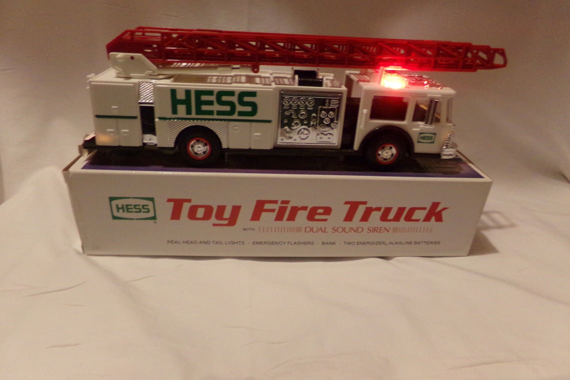 Hess Holiday Toy Fire Truck 1989 New in Box. - Etsy