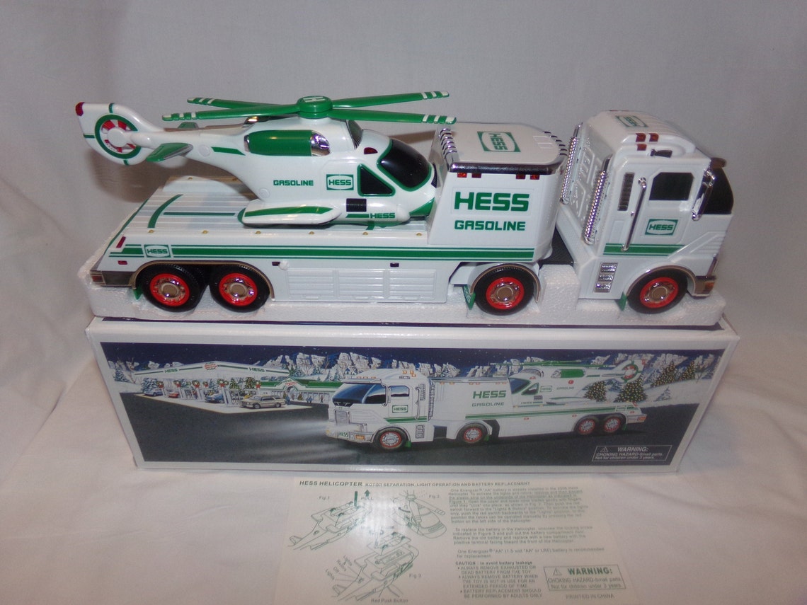 Hess Holiday Toy Truck and Helicopter Brand New in Box. Etsy