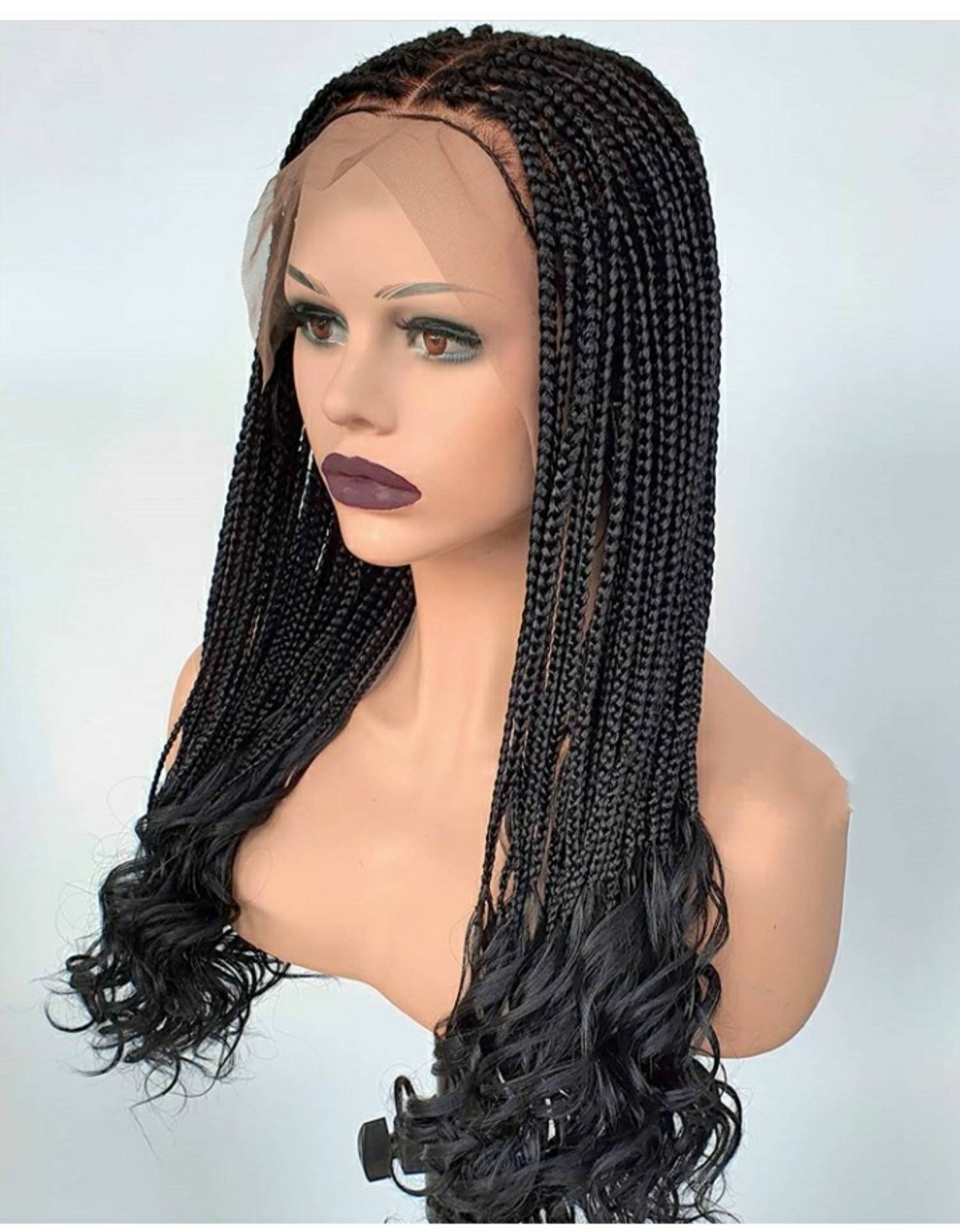BRAIDED WIG. Full Lace Frontal braided wig. Nigeria woman Etsy