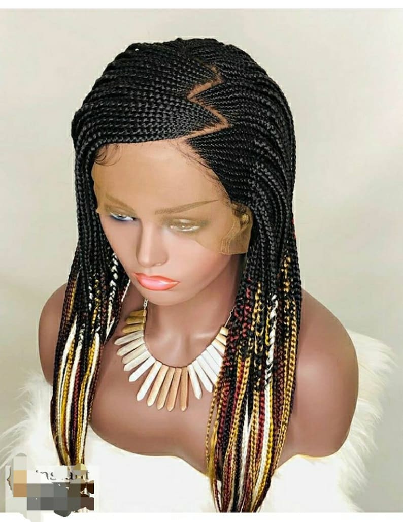 BRAIDED WIG. Full Lace Frontal braided wig. Nigeria woman Etsy