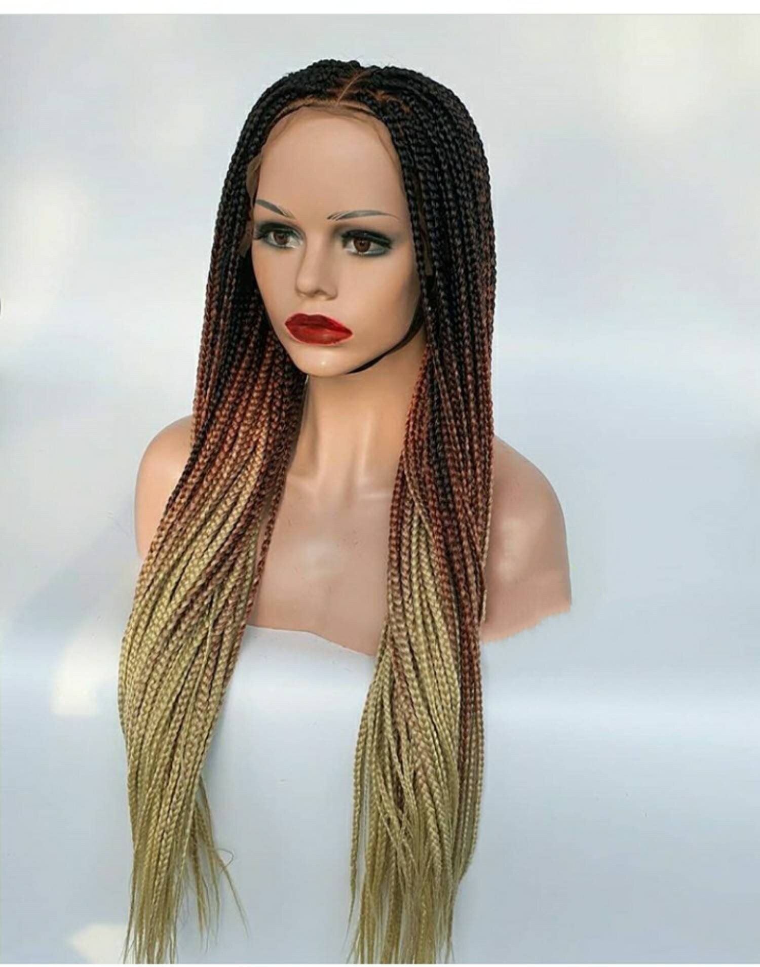 BRAIDED WIG. Full Lace Frontal braided wig. Nigeria woman Etsy