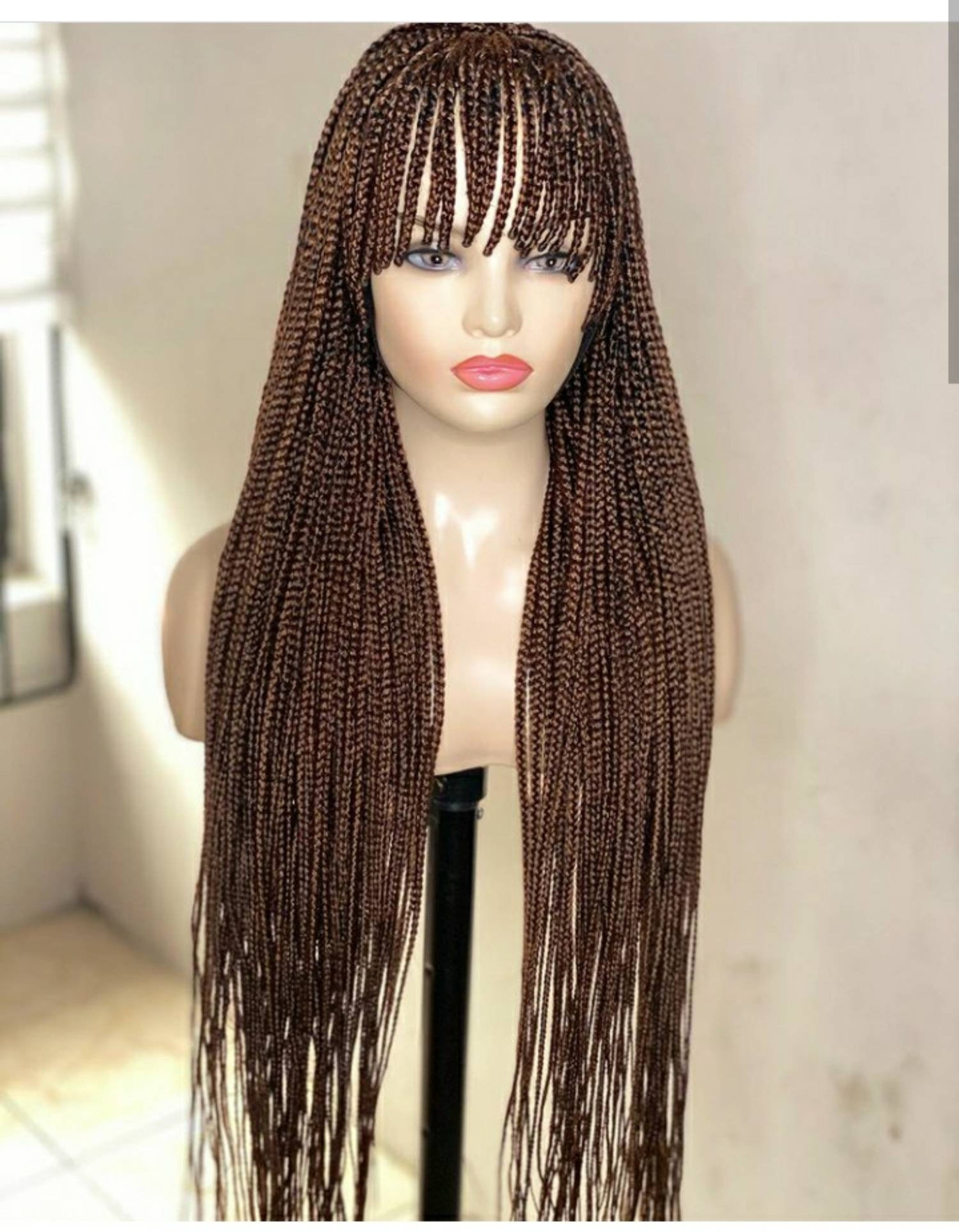 BRAIDED WIG. Full Lace Frontal braided wig. Nigeria woman Etsy