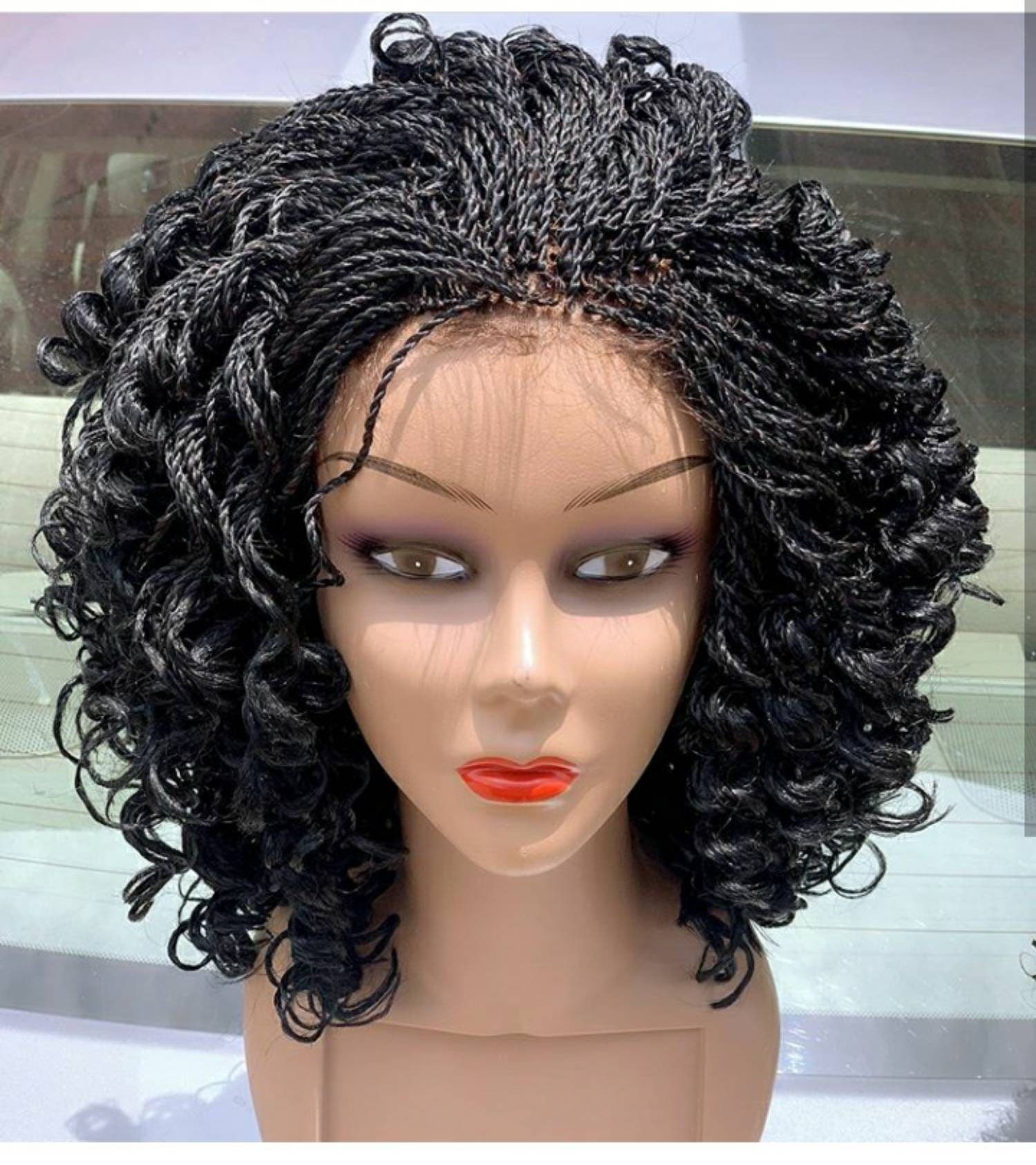 BRAIDED WIG. Full Lace Frontal braided wig. Nigeria woman Etsy