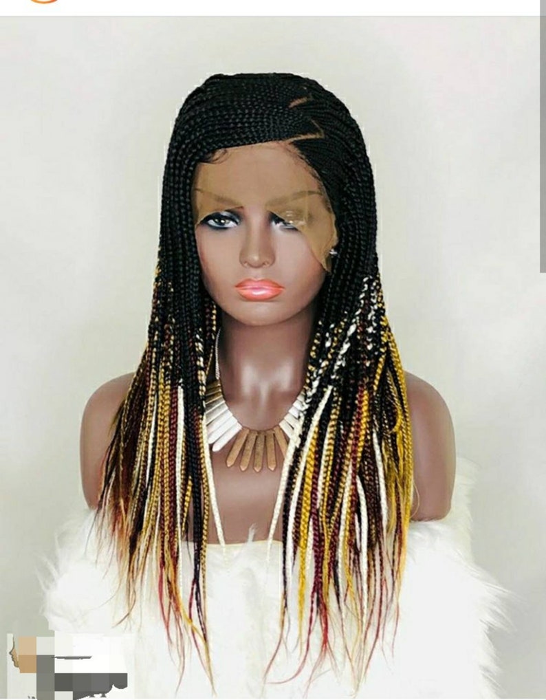 BRAIDED WIG. Full Lace Frontal braided wig. Nigeria woman Etsy
