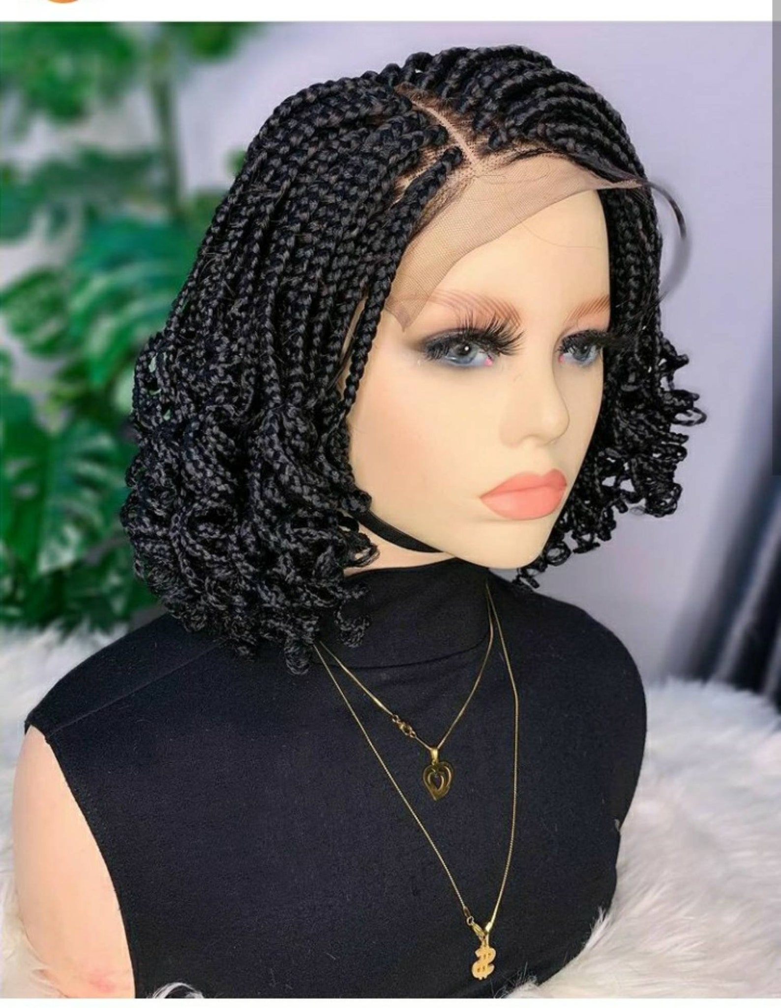 BRAIDED WIG. Lace Wig Lace closure box braided wig. Nigeria Etsy