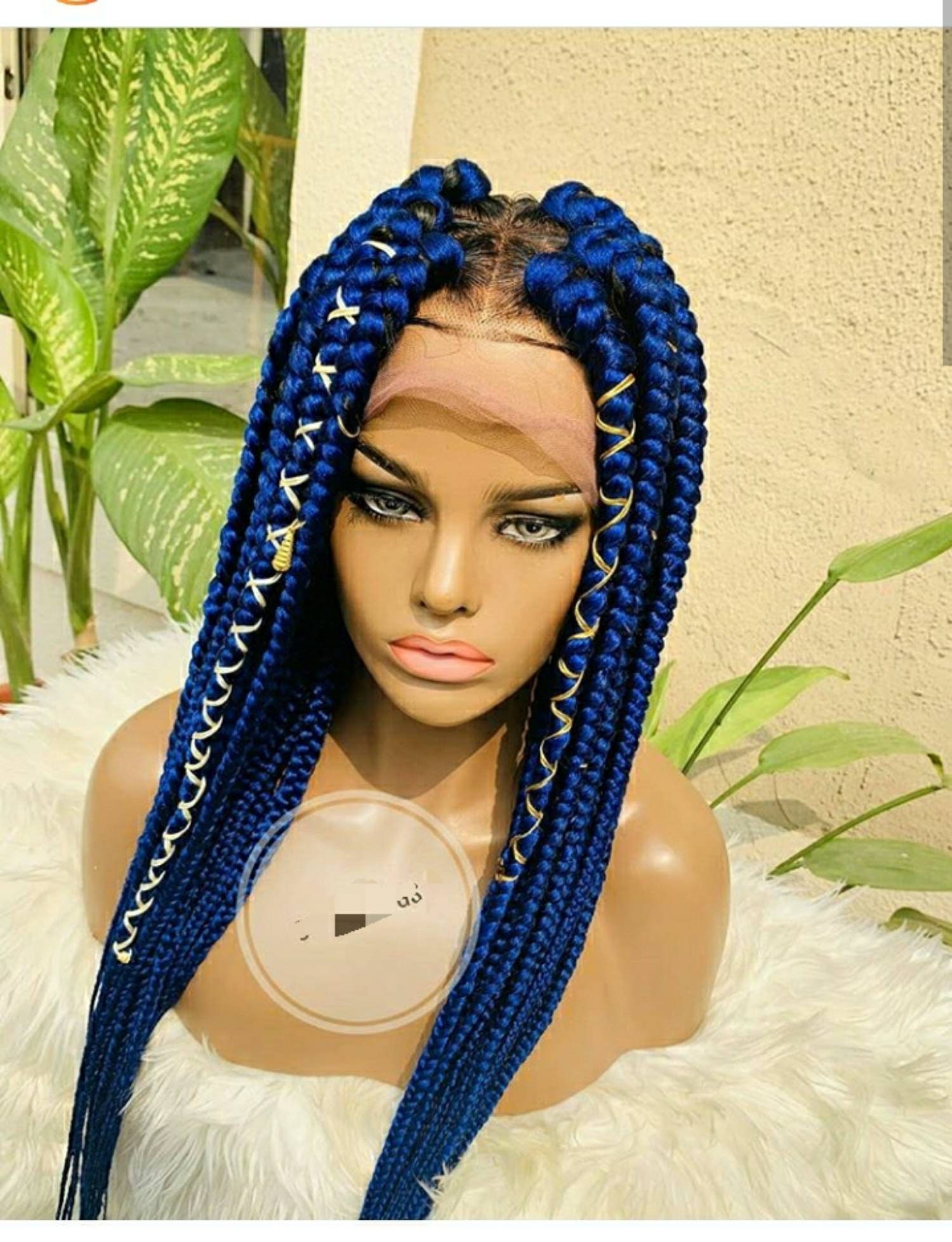 BRAIDED WIG. Full Lace Frontal braided wig. Nigeria woman Etsy
