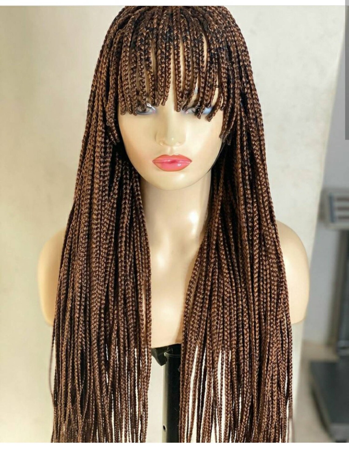 BRAIDED WIG. Full Lace Frontal braided wig. Nigeria woman Etsy