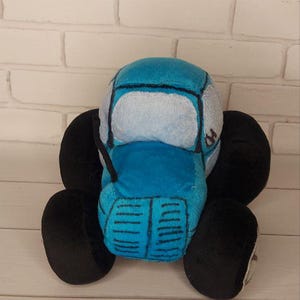 Room decor, soft plush toys. Custom plush. Made to order. Custom plush tractor to order.