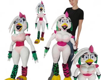 Glamrock Chika FNAF9 Plush Toy: Custom Large Pillow