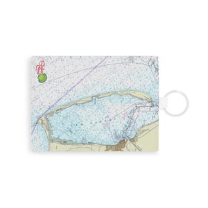 Scallop Cove, Cape San Blas Karte, Eleganter Saffiano Leder Kartenhalter | Kartendesign, Reiseaccessoire, Geschenk für Sie/Ihn, Visitenkartenetui