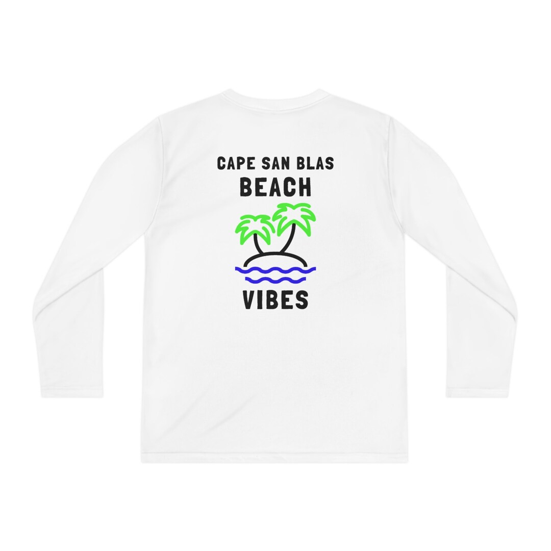 Youth Long Sleeve Cape San Blas Beach Vibes Competitor Tee Etsy