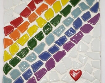 Rainbow, Love, Craft, Kit, Mosaic, Pride gifts, Craft Kits for Adults,