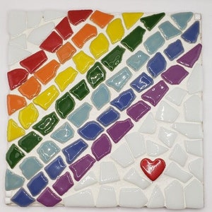 Rainbow, Love, Craft, Kit, Mosaic, Pride gifts, Craft Kits for Adults, image 1