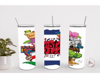 Costa Rica/Tumbler/Costa Rica tumbler/ Gifts/ Regalos personalizados/ Pura vida/ Skinny tumbler/ 20oz