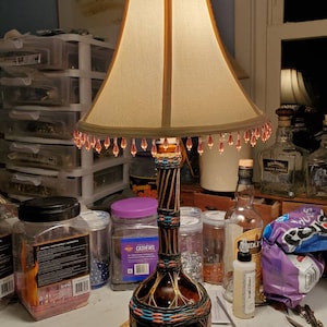 Iberian Wine Decanter Lamp With Tassel Lamp Shade