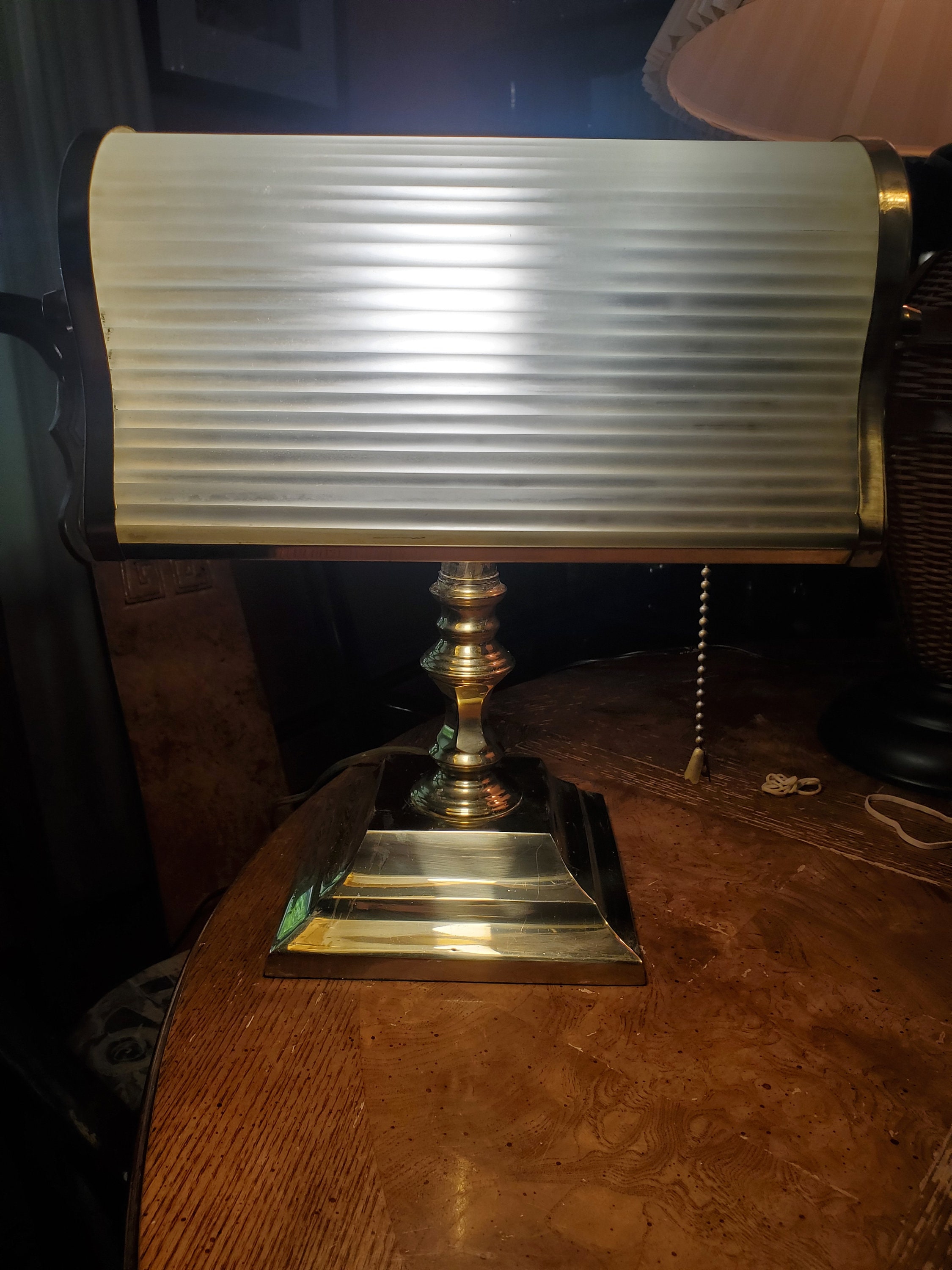 Spare Glass for Brass Ministerial White Churchill 25 cm BANKER Lamp