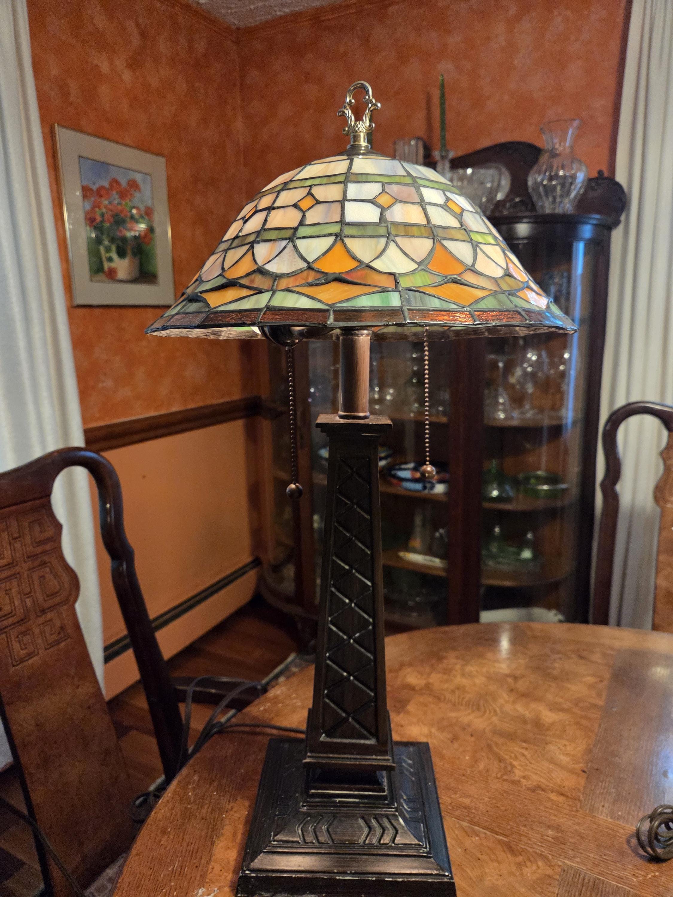 Leaded Glass Lamp - Etsy