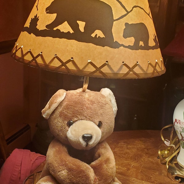 Teddy Bear Lamp Etsy