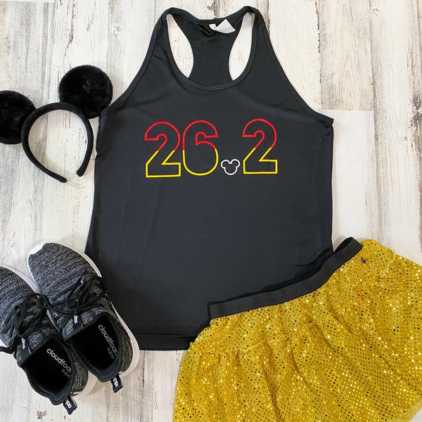 26.2 Miles Mickey Mileage Shirt - Running Tank for Marathon Weekend - RunDisney Shirt - Theme Park Shirt - *CUSTOMIZABLE*