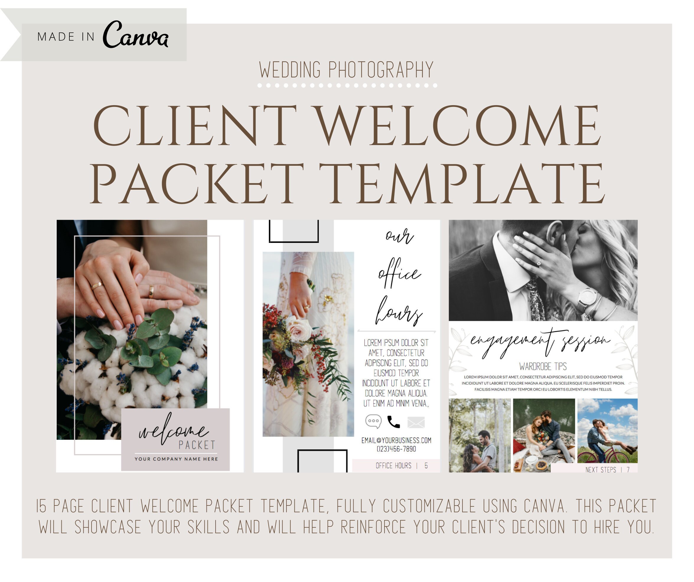 New Client Welcome Packet | Wedding Photography Guide for Photographers ...