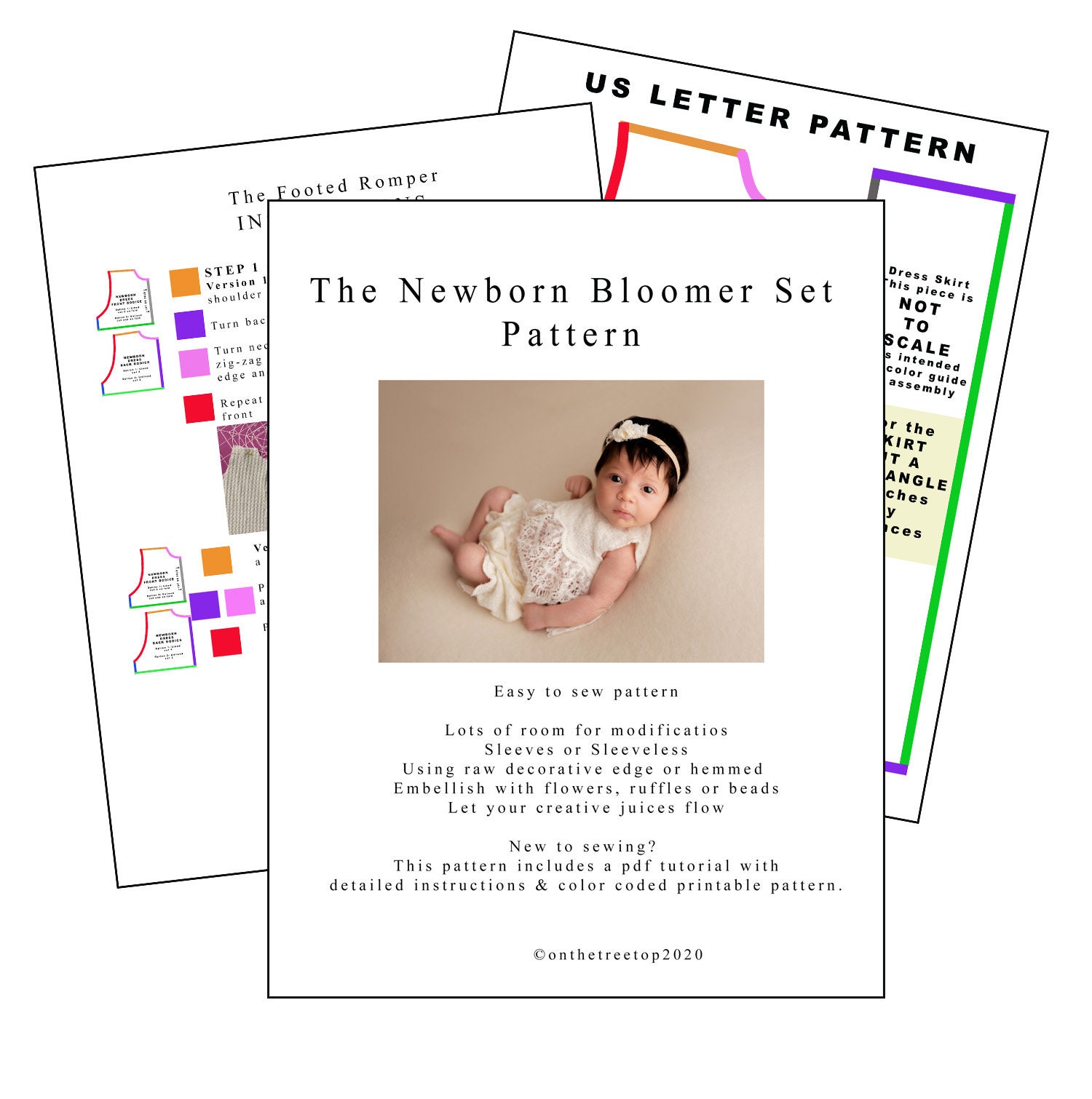 Newborn Prop Sewing Pattern Diy Digital Download Photography Dress Newborn Prop Sewing Pattern Diy Digital Download Photography Dress