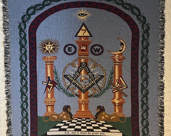 Blue Lodge Vrijmetselaars Afghaans / 50 x 60 inch
