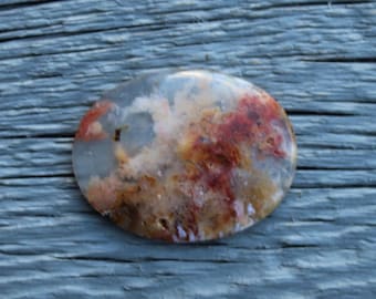 37x33x5.8mm Oregon Graveyard Point Moss Agate bezel 2.2mm