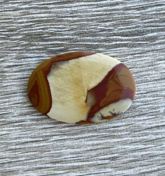 Owyhee Picture Jasper, E. Oregon/ Idaho, 38x25x3.2mm, shoulder bezel 1.6mm