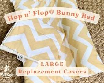 Large Replacement Cover for HOP N FLOP® | Burrow Bed | Snuggle Bed for Bunny Rabbits, Guinea Pigs, Cat | product of Well Kept Rabbit®