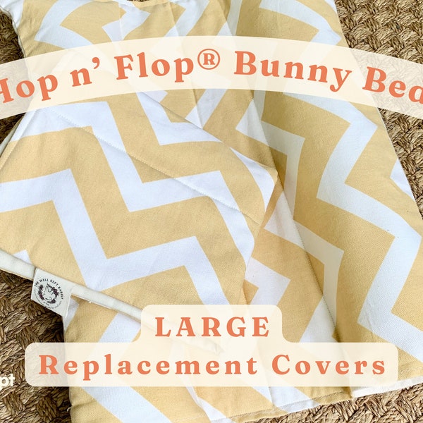 Large Replacement Cover for HOP N FLOP® | Burrow Bed | Snuggle Bed for Bunny Rabbits, Guinea Pigs, Cat | product of Well Kept Rabbit®