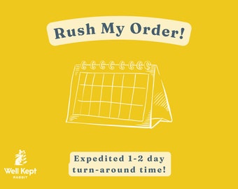 RUSH MY ORDER Add-On | 1-2 day processing time! | Hop n' Flop® by Well Kept Rabbit® | Snuggle Bed for Bunny Rabbit