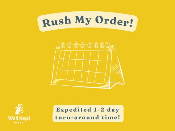 RUSH MY ORDER Add-On | 1-2 day processing time! | Hop n' Flop® by Well Kept Rabbit® | Snuggle Bed for Bunny Rabbit