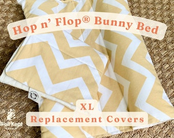XL Replacement Cover for HOP N FLOP® | Burrow Bed | Snuggle Bed for Bunny Rabbits, Guinea Pigs, Cat | product of Well Kept Rabbit®