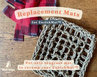 Seagrass Mat Replacements for EnrichMat™ | Snuffle Mat | Foraging & Enrichment| Bunny Rabbits, Guinea Pigs | Activity Mat | Well Kept Rabbit