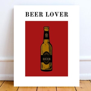 Beer Lovers Wall Art, Abstract Beer Wall Art, Modern Digital Art For Download, This Artwork Was Created With The Assistance Of AI Tools
