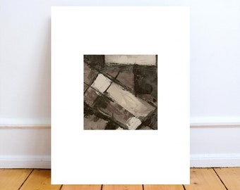 Sepia Abstract Artwork: Modern Brown Wall Art Decor (Digital Download)