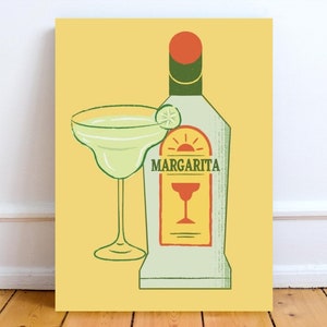 Margarita Cocktail Art Print: Kitchen Wall Decor (Digital Download) Art Created With The Assistance Of AI Tools