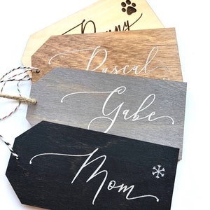 Personalized Wood Stocking Tag|Custom Wood Stocking Tag|Christmas Decor|Christmas Stocking Label|Rustic Stocking Fireplace Tag|Custom Rustic