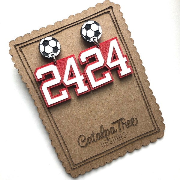 Soccer Mom Player Number Earrings|Soccer Player Number Stud|Player Number Earrings|Team Spirit Custom Earrings|Soccer Mom Earrings