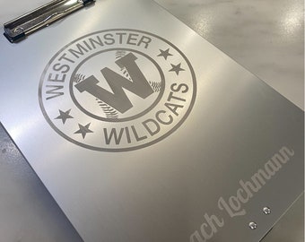 Coach&#39;s Clipboard | Personalized Metal Clipboard | Team Gift | Coach Gift | Company Gift | Corporate Gift