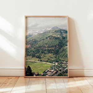 Telluride Overlook DIGITAL DOWNLOAD, Travel print, Wall art, Colorado poster, Telluride Art, Colorado art, Mountain view, Mountain town