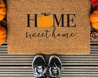 Personalized Fall Doormat | Thanksgiving Doormat | Fall Decor | Welcome Door Mat | Holiday decor | Pumpkins | Autumn